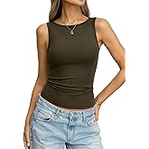 EasyGala Women Cotton Ribbed Tank High Neck Sleeveless Shirts Basic Summer Going Out Top Cute Slim Fitted Clothes 2026