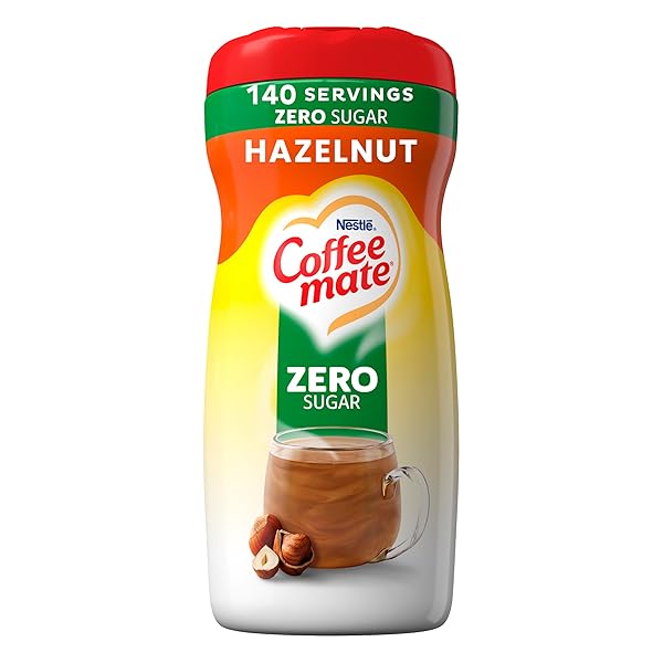NESTLE COFFEE MATE SUGAR FREE POWDER CREAMER, HAZELNUT, 10.2 OUNCE