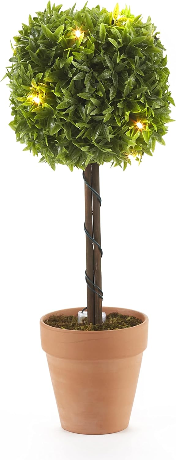 Indoor for Topiary Floral Boxwood Lighted Artificial Collection