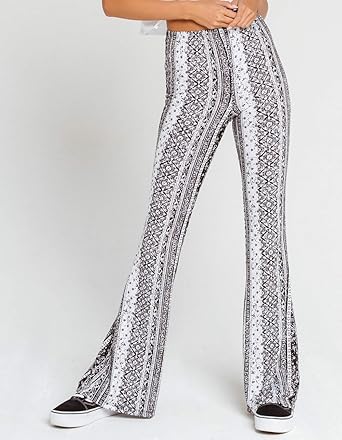 linear flare pants