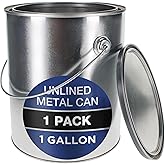 Master Elite 1 Gallon Unlined Empty Metal Paint Can Bucket with Lid, Bail Handle - Triple Tight Seal, 128 fl. oz. Steel Coating Storage Container Tin - Store Leftover Oil-Based Paint, Automotive, Art