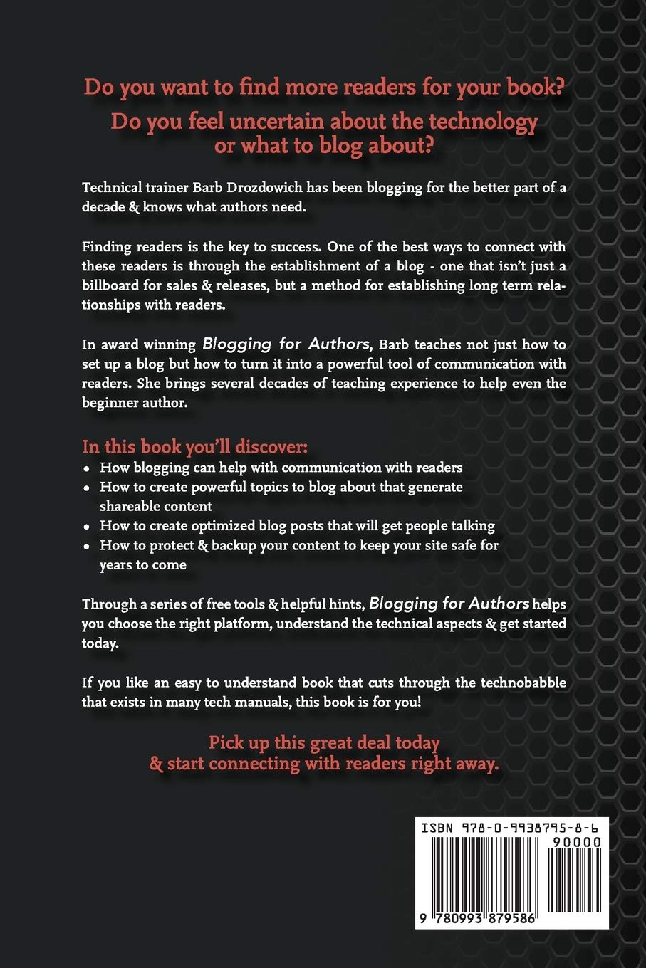 Blogging For Authors Barb Drozdowich 9780993879586 Amazon - 