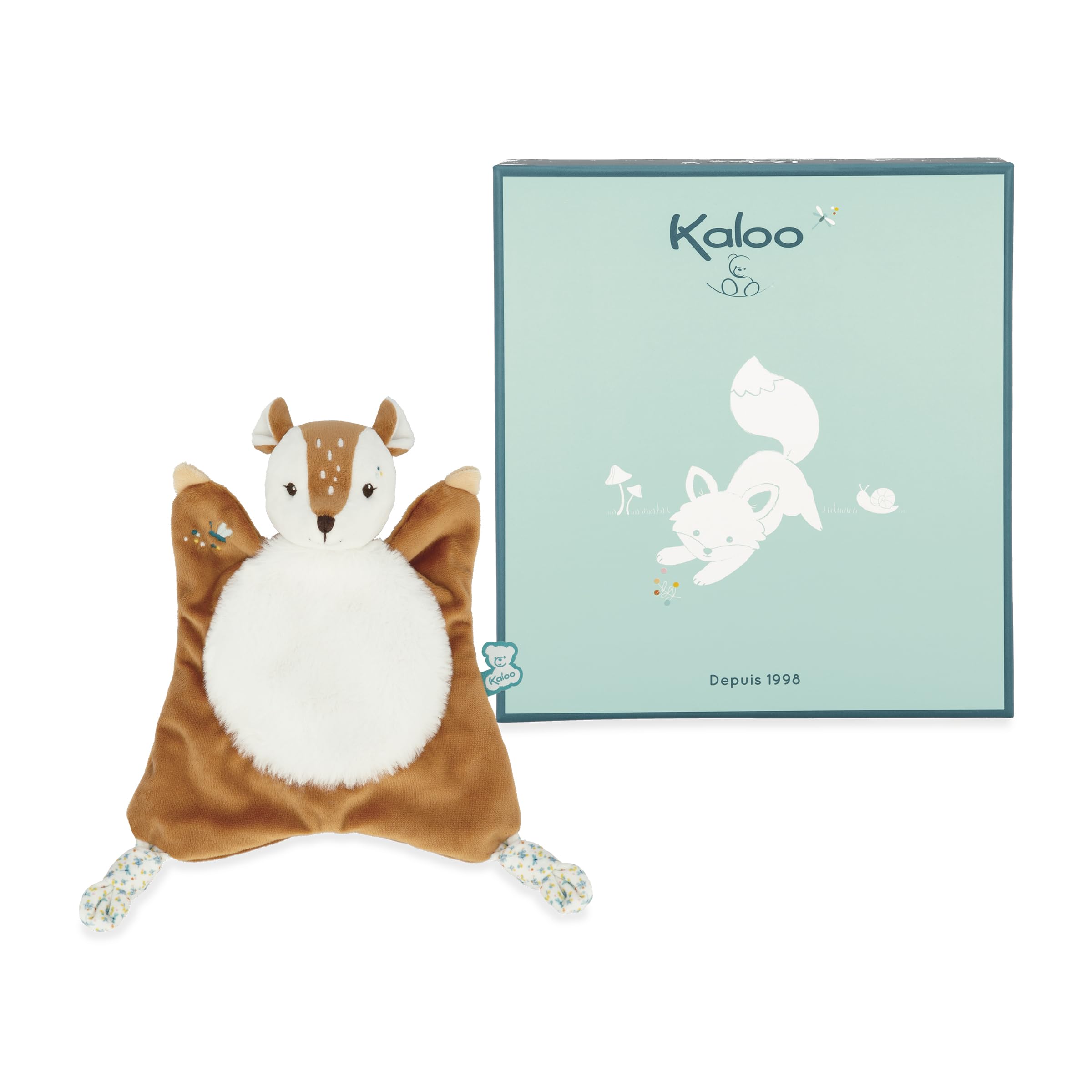 Kaloo - Fripons - Nathan The Fawn Plush Comforter - Ultra-Soft & Fluffy Comforter - 24 cm - 0 Months +, K205000