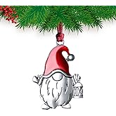 Christmas Ornaments 2025,Gnome Xmas Keepsake Pendant, Christmas Tree Ornament Handcrafted Metal DIY Hanging Craft Collectibles for Xmas Trees Home Party Party Gifts (Gnome)