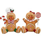 CRCZK Gingerbread Christmas Decorations Indoor, Candy Cane Christmas Decorations, Gingerbread Plush Centerpieces Tabletop Decor, Candyland Party Decorations Xmas Gift
