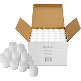 Bulk Pack of 144 White Votive Candles - Box of 144 Unscented Candles - 10 Hour Burn Time - Bulk Candles for Weddings, Parties, Spas and Decorations