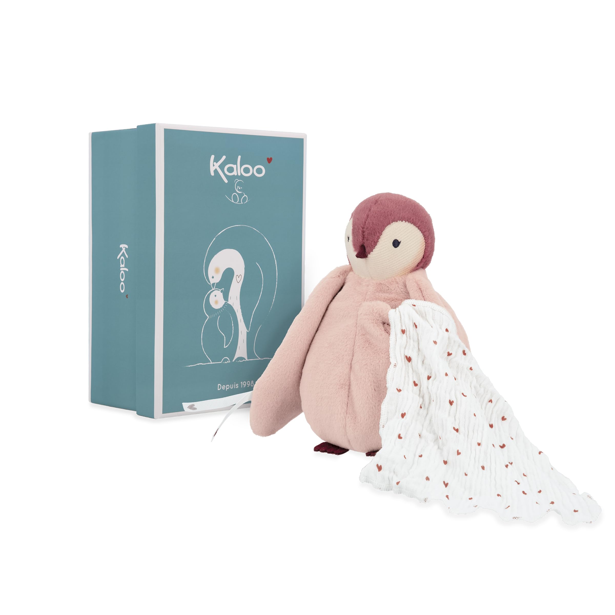 Kaloo – Complices – Kiss Plush – Pink – Includes a Cotton Muslin Hanky – Stuffed Animal for Ages 0 Months +, K212006