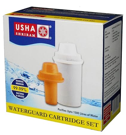 Usha Shriram Plastic Water Cartridge Filter (White And Yellow)