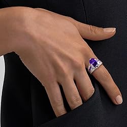 AGRULE 11.73 Carat Big Purple Gemstone Ring for Men