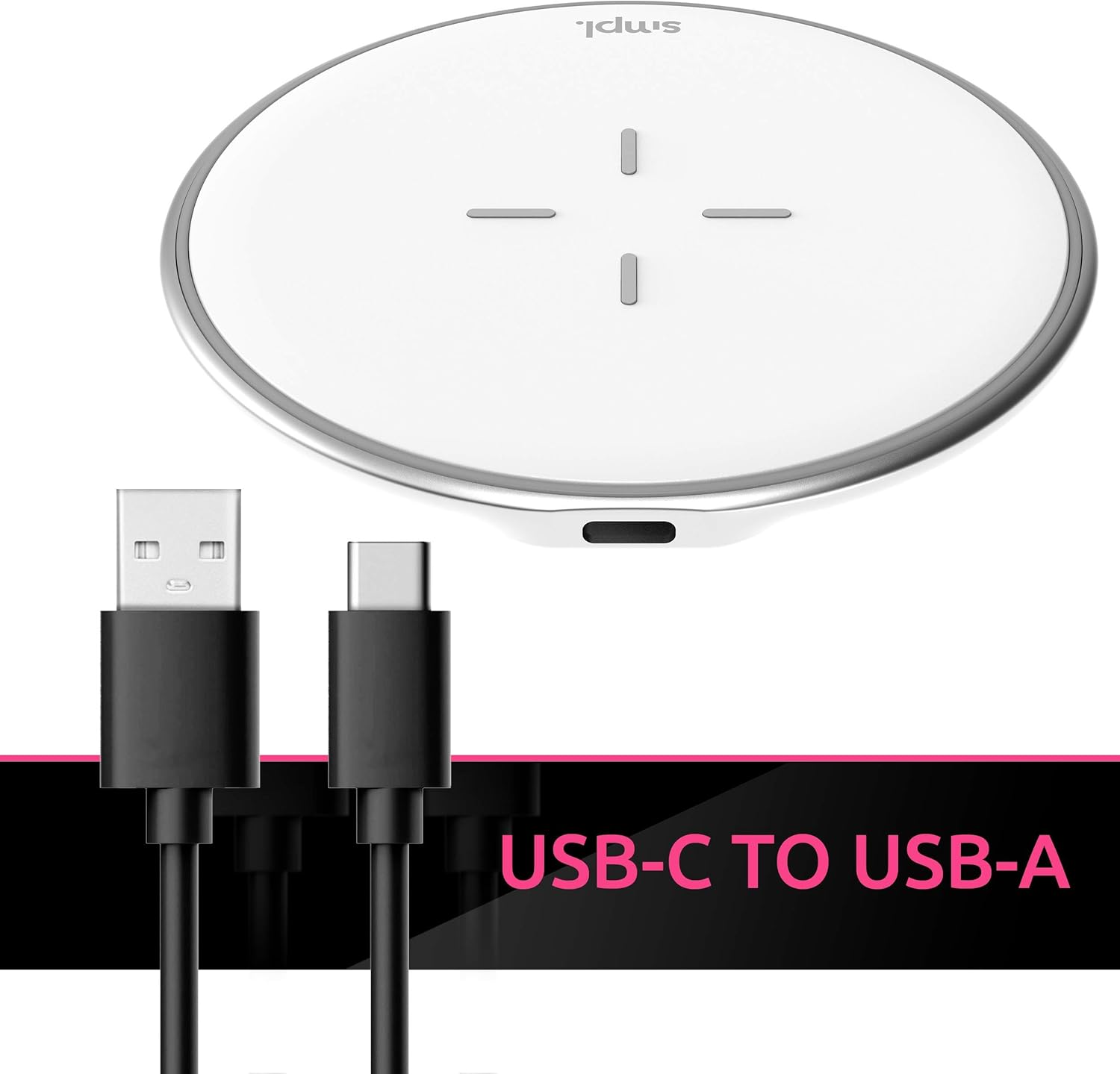 Smpl Fast Wireless Charger, 10W Wireless Charging Pad, Compatible with iPhone 13/12/Mini/Pro/11/XS Max/XR/XS/X/8/8+ - Image 5