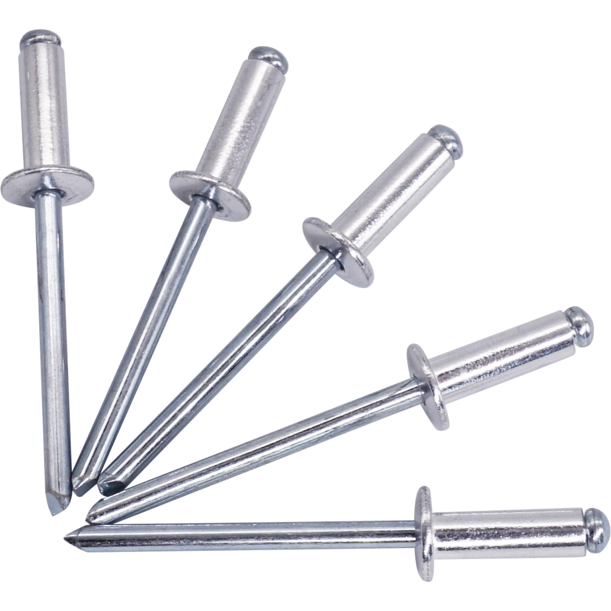 (Pack of 250 pcs) Blind Rivets 4.8 x 14 mm, Dome Head Open Type, DIN 7337, Aluminum Rivet and Steel Mandrel, Pop Rivets (250, 4.8 x 14 mm)