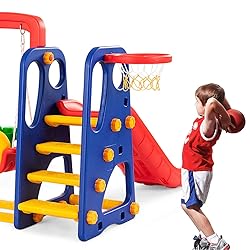 Costzon Toddler Long Slide Set, 3-in-1 Large
