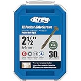 Kreg SML-C2X250-30 Protec-Kote Pocket Screws, 2-1/2 Inch #14 Coarse Thread, Maxi-Loc Head (30 Count)