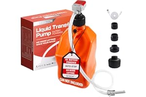 PETASOON Fuel Transfer Pump Battery Powered Electric Portable Gas Can Tank Pump for Gasoline Diesel kerosene Liquid with Flex