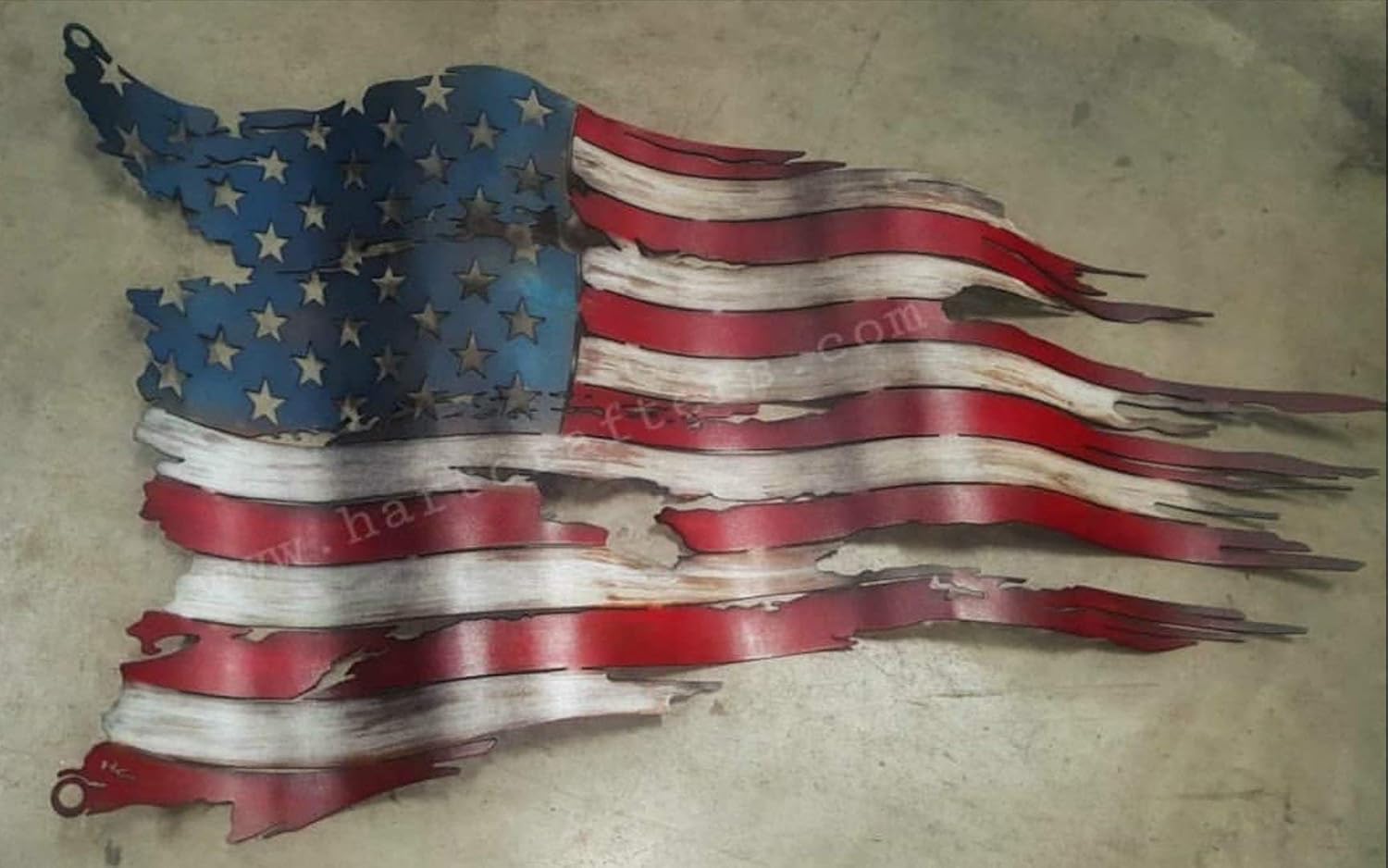 Distressed American Flag Extreme Fade (30 inches wide