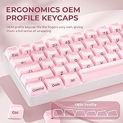 GMKWTL XVX Pink Keycaps, Crystal Jelly Keyboard