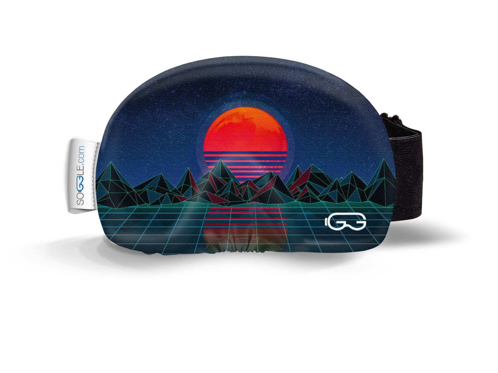 Soggle Ski Protective Microfibre Cover for Ski Goggles (One Size), Colour: Structure Digital Moon Blue — image 1