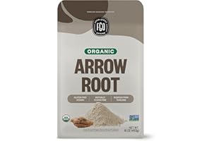 FGO Organic Arrowroot Powder, 16oz (1 Pound), USDA Organic, Non-GMO Natural Thickener, Gluten-Free, Dairy-Free, Flour or Corn Starch Substitute