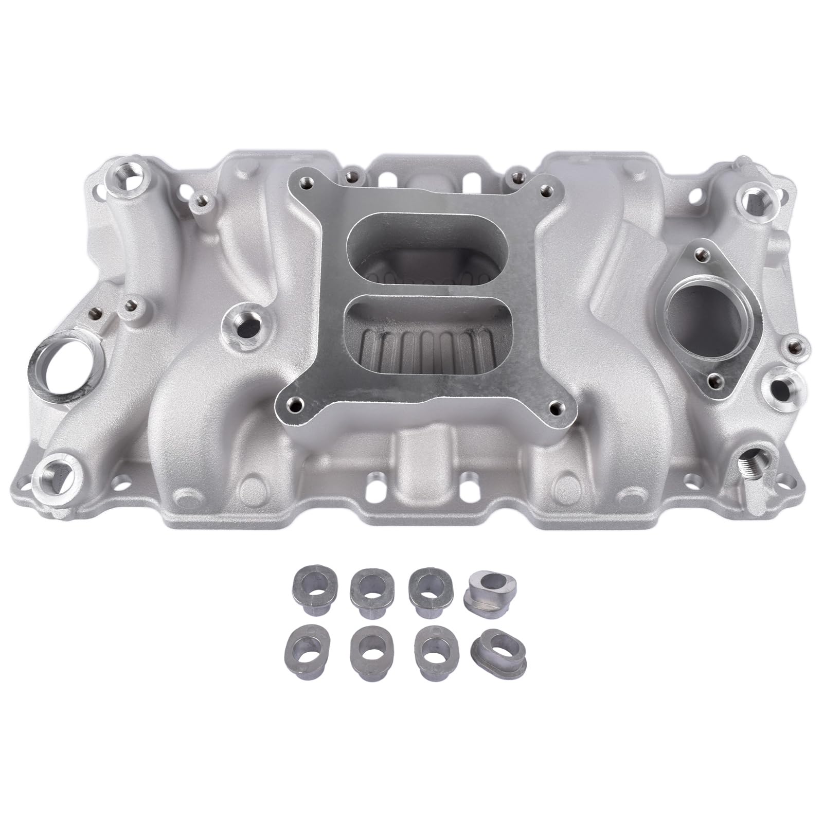 Voniter PC2013 52013 Colector de admisión de doble plano de aluminio para motor, bloque pequeño de doble plano para Chevy V8 1955-1995 350 305 307 327 400 283 265 302, C/K Suburban Blazer Camaro Corvette Impala Chevy II Nova