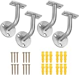 Proster 4PCS Stainless Steel Handrail Brackets Wall Mounted 90° view 4