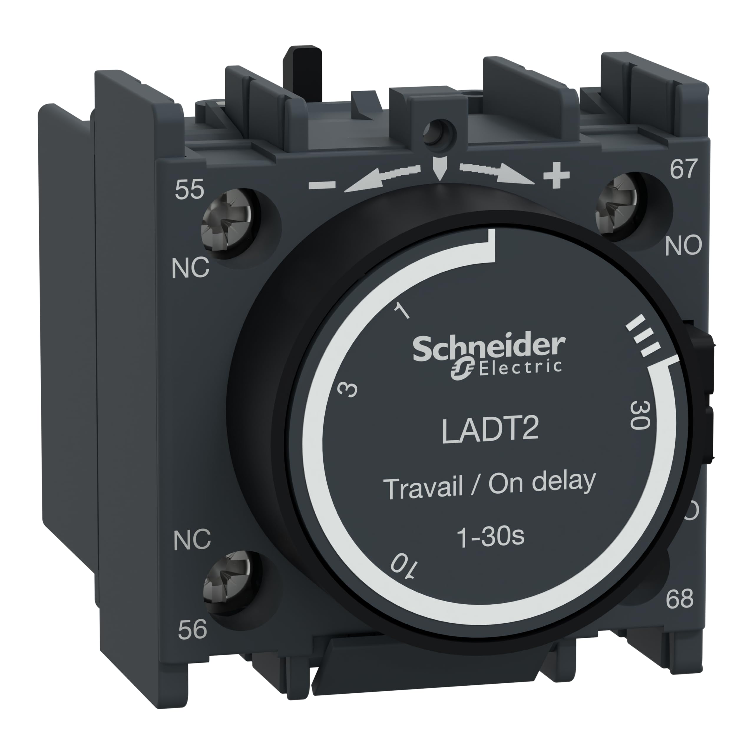 Schneider Electric, TeSys D - time delay auxiliary contact block - 1 NO + 1 NC screw clamp terminals, LADT2 โ image 1