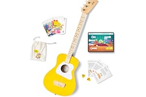 Loog Pro Acoustic kids Guitar 3-strings Ages 6+ Learning App and Lessons Included Yellow