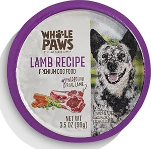 Whole Paws, Wet Dog Food, Lamb Recipe, 3.5 Ounce