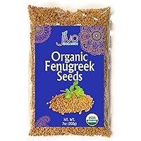 Jiva Organics Organic Fenugreek Seeds 7 ounce - Non-GMO, Whole Methi Seed for Cooking, Sprouting, Beauty & More
