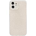 Hython Case for iPhone 12 Case Glitter Cute Sparkly Shiny Bling Sparkle Phone Cases 6.1", Thin Slim Fit Soft TPU Bumper Shockproof Rubber Protective Cover for Women Girls Girly, Bright Silver