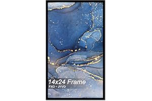 Fxojyvo 14x24 Poster Frame, Black Frame for 14 x 24 Inch Picture Poster Photo, Light Weight and High Transparent 14 by 24 Frame for Wall - 1 Pack/Black/14 x24