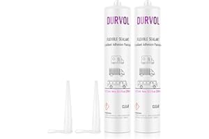 Durvol RV Flexible Sealant Caulking Waterproof Clear Pack of 2