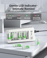 EBL 8 Bay Battery Charger with USB Ports 2800mAh AA Rechargeable Battery Set view 6