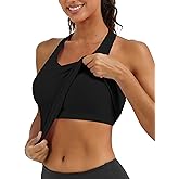 MathCat Seamless Womens Breathable Workout Tank Tops Racerback Crew Neck Sleeveless Running Athletic Shirts Black