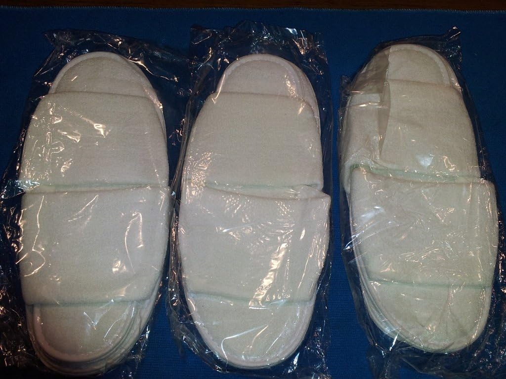 3 Pairs Cotton Terry Hotel Spa Slipper