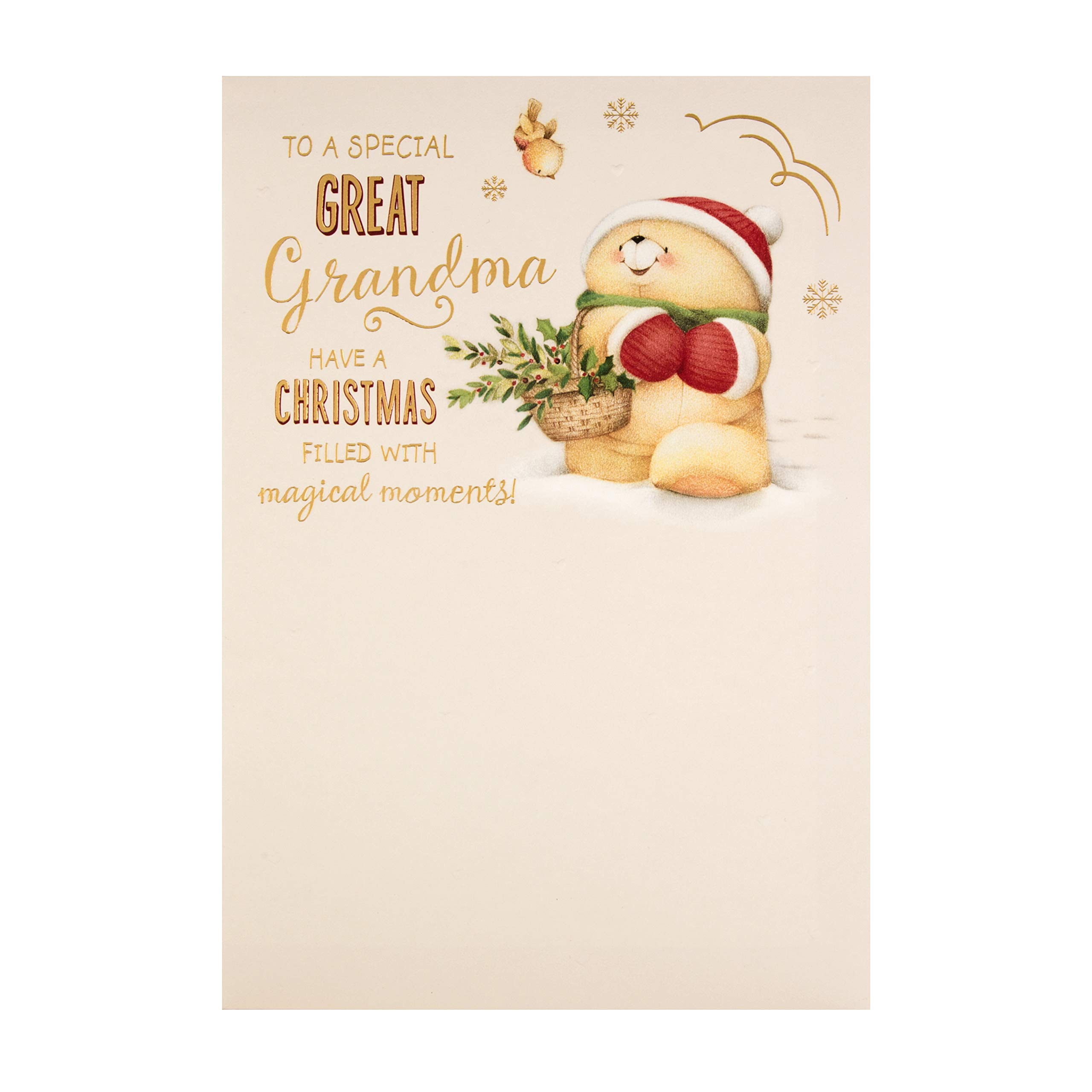 Hallmark Christmas Card for Great Grandma - Cute Forever Friends Design