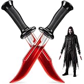 Chumia 2 Pack Halloween Scream GhostFace Knife Prop, Liquid Blood, 13.5" | Fake bloody blade with clear liquid blood effect, ABS handle, reusable knife for cosplay, stage scenes,horror photos,Weapons