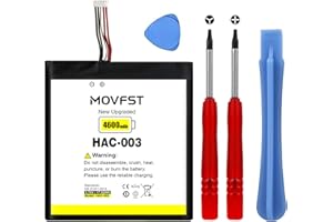 MOVFST HAC-003 Replacement Battery,4600mAh High Capacity Replacement Battery for Switch 2017 Game Console HAC-001 HAC-A-BPHAT