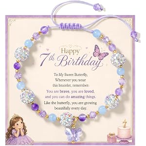 LAVEIR You Are Loved Birthday Gift for Girls, Meaningful Butterfly Bracelet