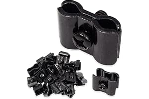 888 Display USA, Inc Gridwall Joining Clips Connectors for Wire Grid Panels and Grid Wall - 20 Pack (Black)