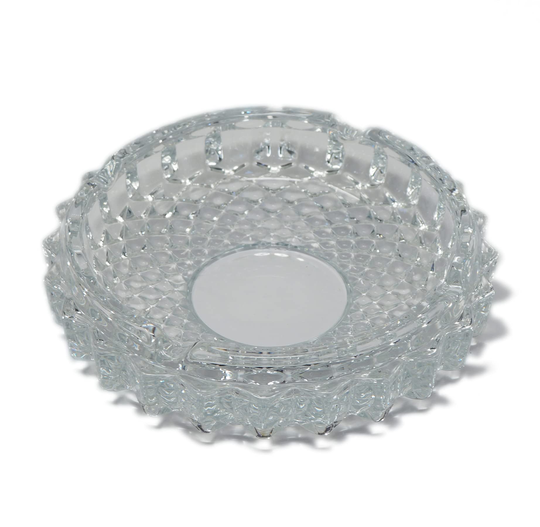 Transparent Glass Ashtray for Indoor and Outdoor Cigarettes for Private and Gastronomy Use
