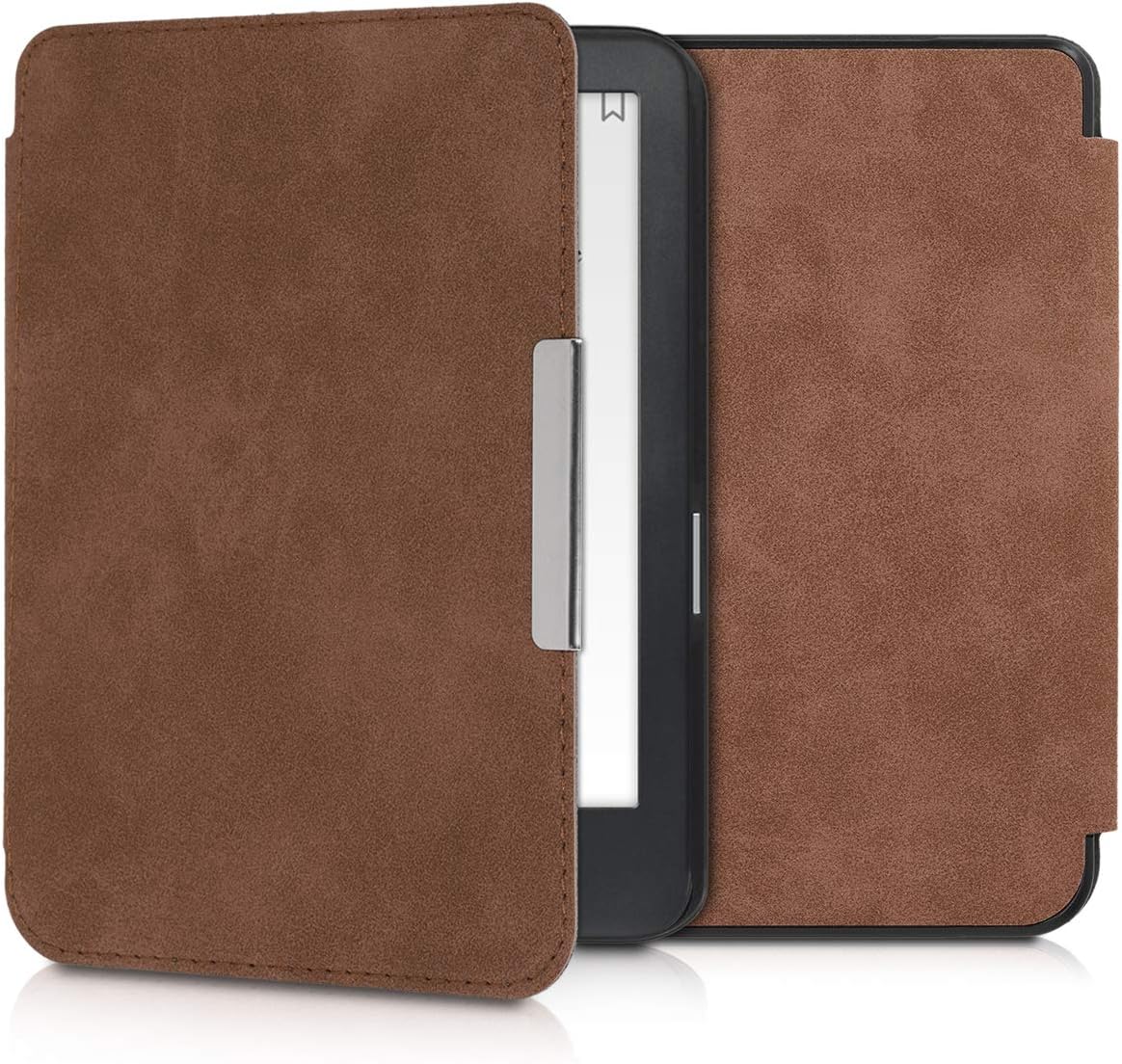 Coque Kobo Clara Kwmobile - Étui Rabat Simili Cuir Avec Motif Carte Monde - Noir Multicolore