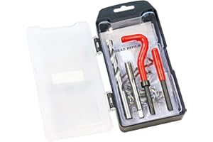 SECFANYA Highking Tool Thread Repair Kit, M10 x 1.5 mm Thread Repair Insert Kit Compatible Hand Tool Set for Auto Repairing (M10X1.5)
