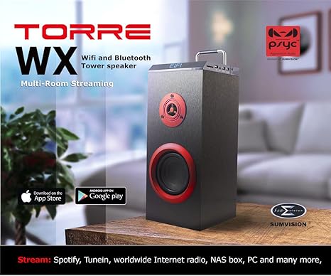 sumvision wireless bluetooth tower speaker