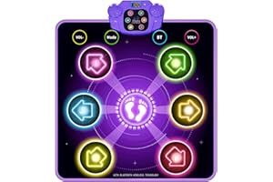 Kiddiworld Dance Mat for Kids Ages 4-8-12, Light Up Dance Pad Christmas Birthday Gifts for 5 Year Old Girl Toys Age 6-7, Bluetooth Music Dancing Mats Game Toys for Girls/Boys 8-10