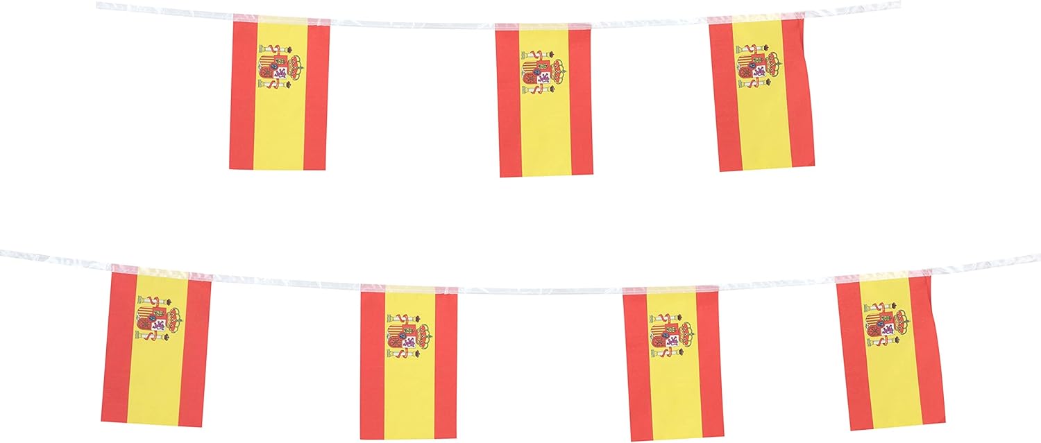 Amazon Com Lovevc 100 Feet Small Mini Spain Spanish Flags Banner
