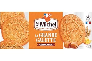 St Michel La Grande Galette Butter Cookies, Caramel, 5.29 Ounce