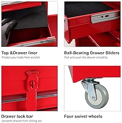 BIG RED Tool Box Portable Toolbox, 11" x 20.3" x