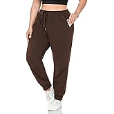 ZERDOCEAN Women's Plus Size Fleece Lined Sweatpants Relaxed Fit Workout Athletic Jogger Fleece Pants