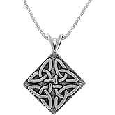 Jewelry Trends Sterling Silver Celtic Trinity Knot Pendant with 18 Inch Chain Necklace Jewelry Gift