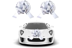 TIADYBOW 1Pcs Ribbon Pull Bows，16" Wide, Gift Bows, Christmas, Presents, Birthday, Baby Shower, Gift Basket, Decoration, Office, Classroom, Fundraiser, Wedding, Reception, Easter (Silver)